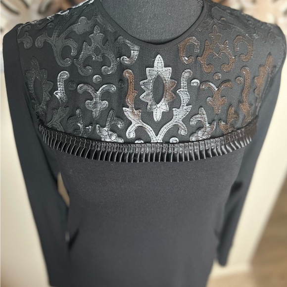 🤩 NEW ITEM! Analili Irma Ruched Tunic Dress Black Asymmetrical Midi Knee Length - Picture 6 of 13